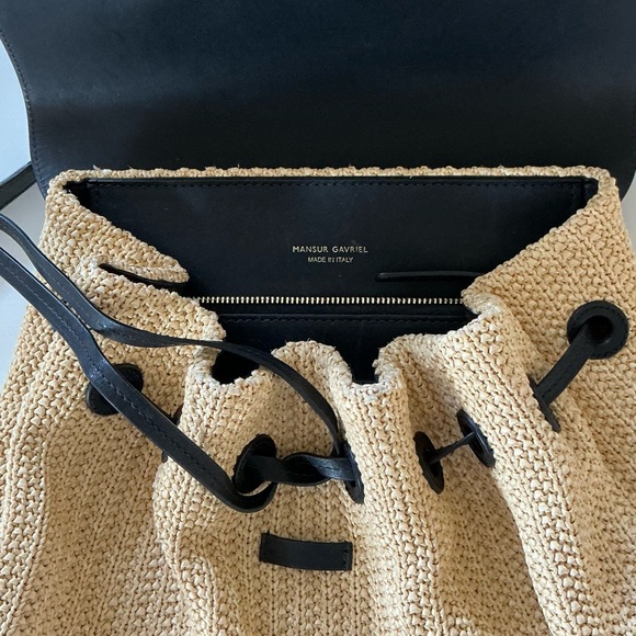 Mansur Gavriel Fortuna Raffia Bag Mansur Gavriel Soft Lady Raffia Bag